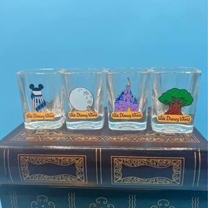 Walt Disney World Shot Glasses Set Of 4 Epcot Magic Kingdom Hollywood Animal